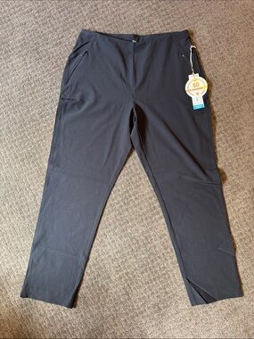 Tail Black Women's Slim Straight Trousers with Zip Pockets